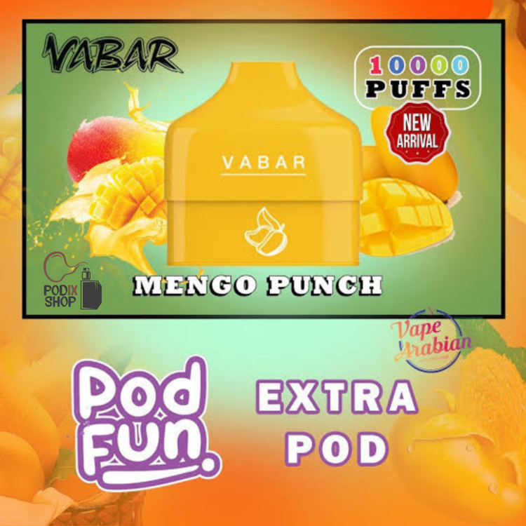 کارتریج پاد یکبار مصرف پاد فان وابار (۱۰طعم) CARTRIDGE VABAR PODFUN
