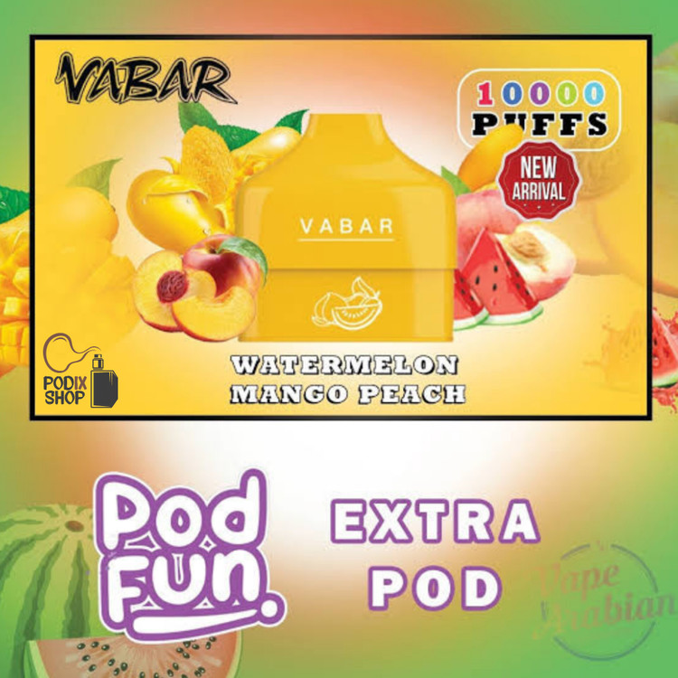 کارتریج پاد یکبار مصرف پاد فان وابار (۱۰طعم) CARTRIDGE VABAR PODFUN