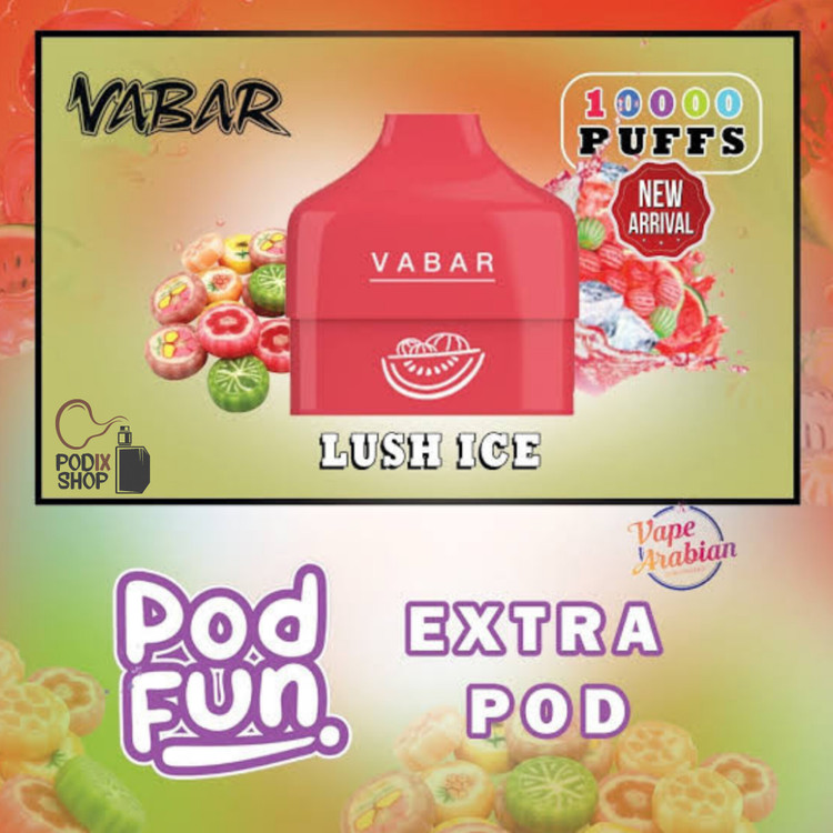 کارتریج پاد یکبار مصرف پاد فان وابار (۱۰طعم) CARTRIDGE VABAR PODFUN