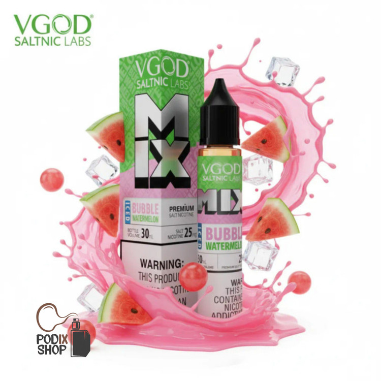سالت ویگاد آدامس هندوانه یخ (30 میل) VGOD MIX BUBBLE WATERMELON