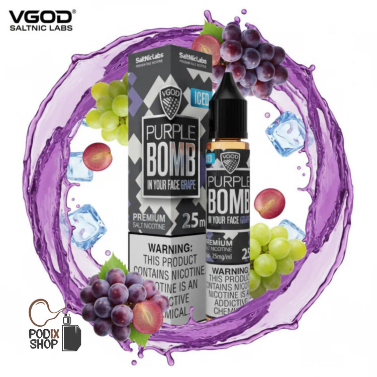 سالت ویگاد بمب انگور یخ (30میل) VGOD PURPLE BOMB ICE