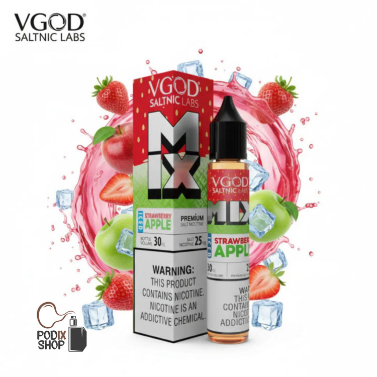 سالت ویگاد توت فرنگی سیب یخ (30میل) VGOD MIX ICED STRAWBERRY APPLE