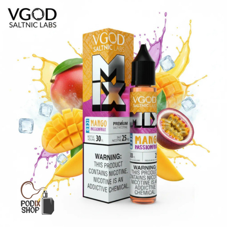 سالت ویگاد انبه پشن فروت یخ (30میل) VGOD MIX ICED MANGO PASSIONFRUIT