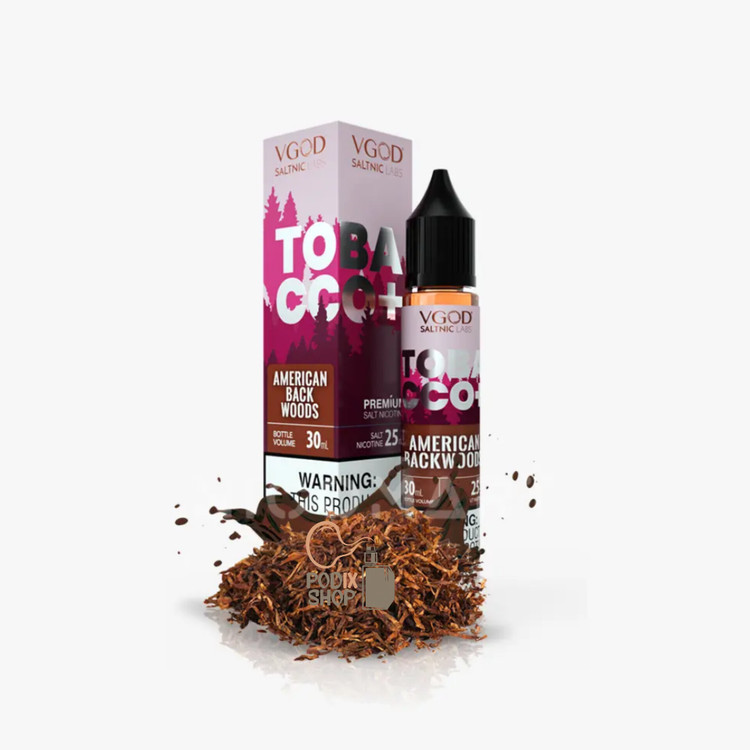 سالت ویگاد تنباکو خشک دودی (30میل) VGOD TOBACCO PLUS AMERICAN BACKWOODS