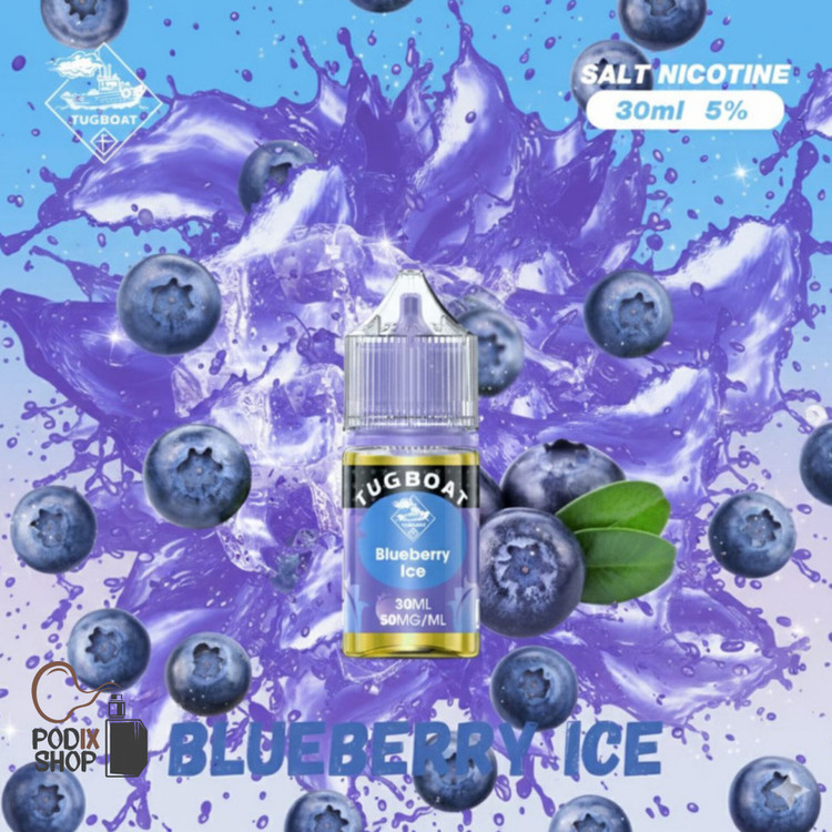 سالت تاگبوت بلوبری یخ (۳۰میل) Tugboat Blueberry Ice Salt