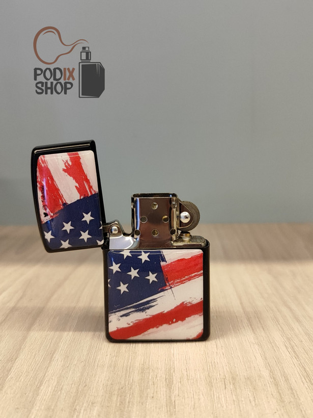 فندک زیپو اورجینال طرح پرچم آمریکا ZIPPO