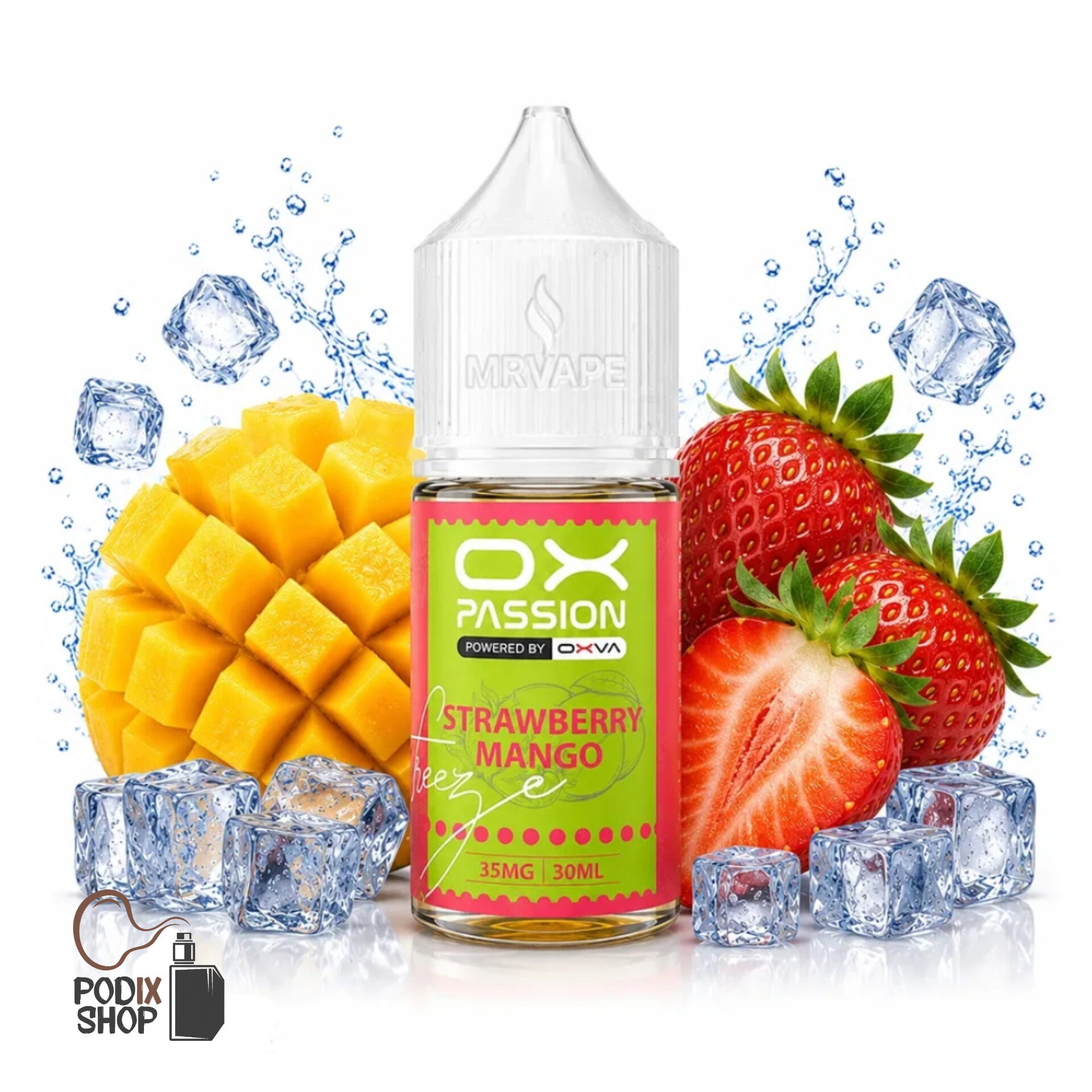 سالت اکسوا سری خنک توت فرنگی انبه (۳۰میل) SALT OX PASSION FREEZE STRAWBERRY MANGO