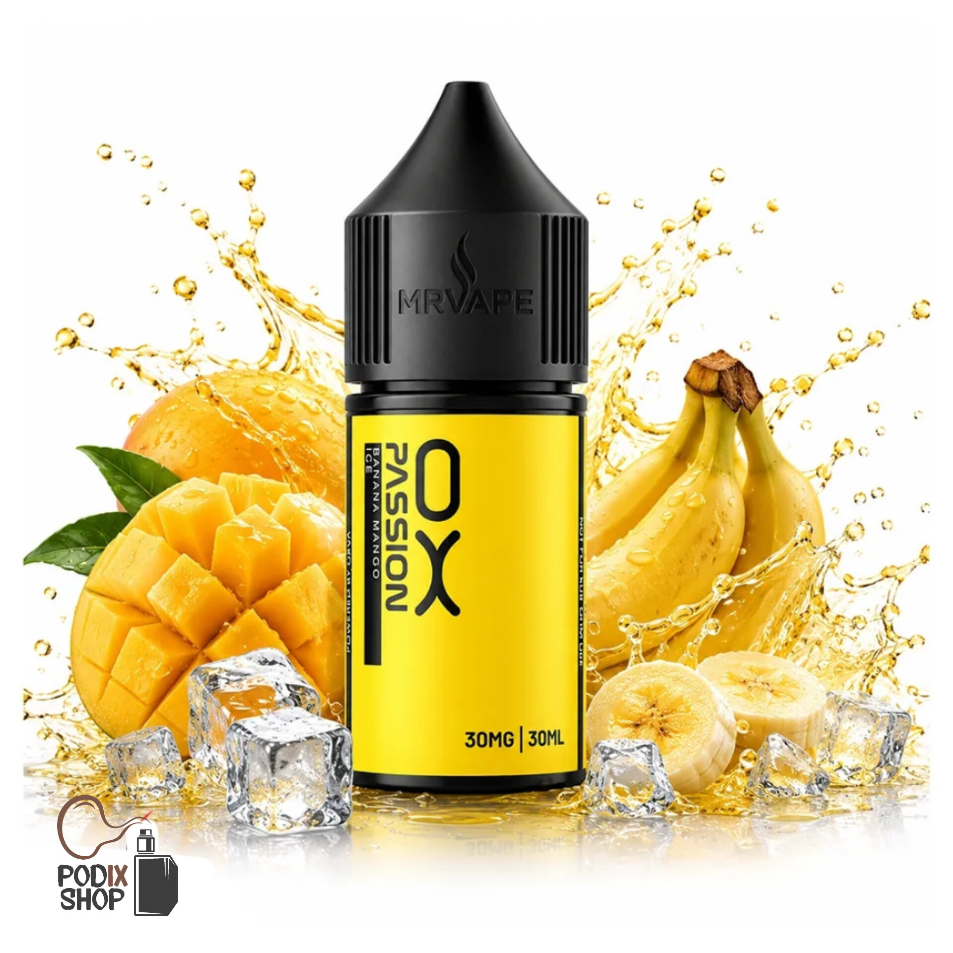 سالت اکسوا انبه موز یخ (۳۰میل) SALT OX PASSION BANANA MANGO ICE